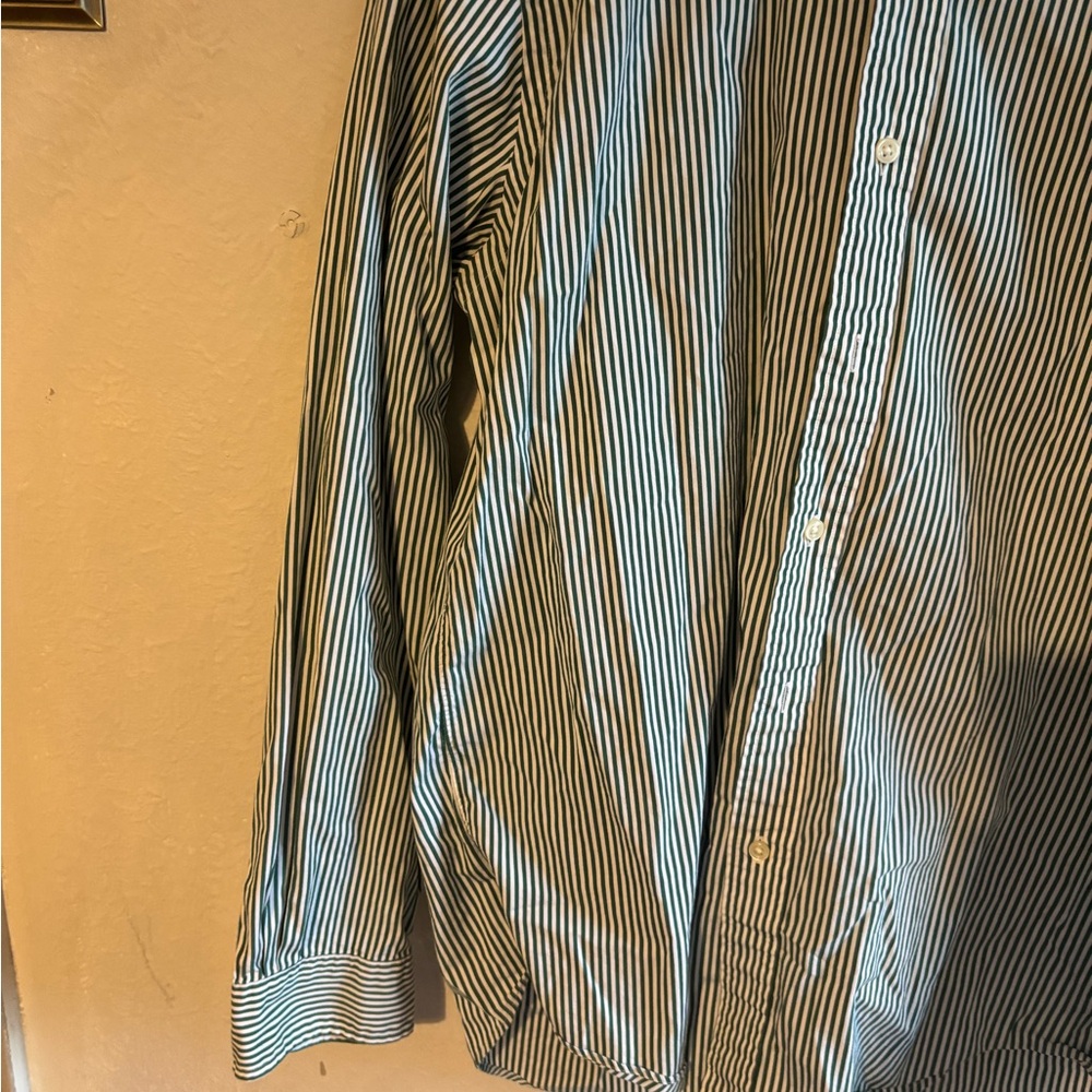 Polo Ralph Lauren Green Striped button down - Picture 7 of 7